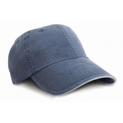 Casquette Coton Fine Ligne Lavé Avec Visière Sandwich 
