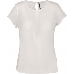 Blouse Crêpe Manches Courtes Femme 