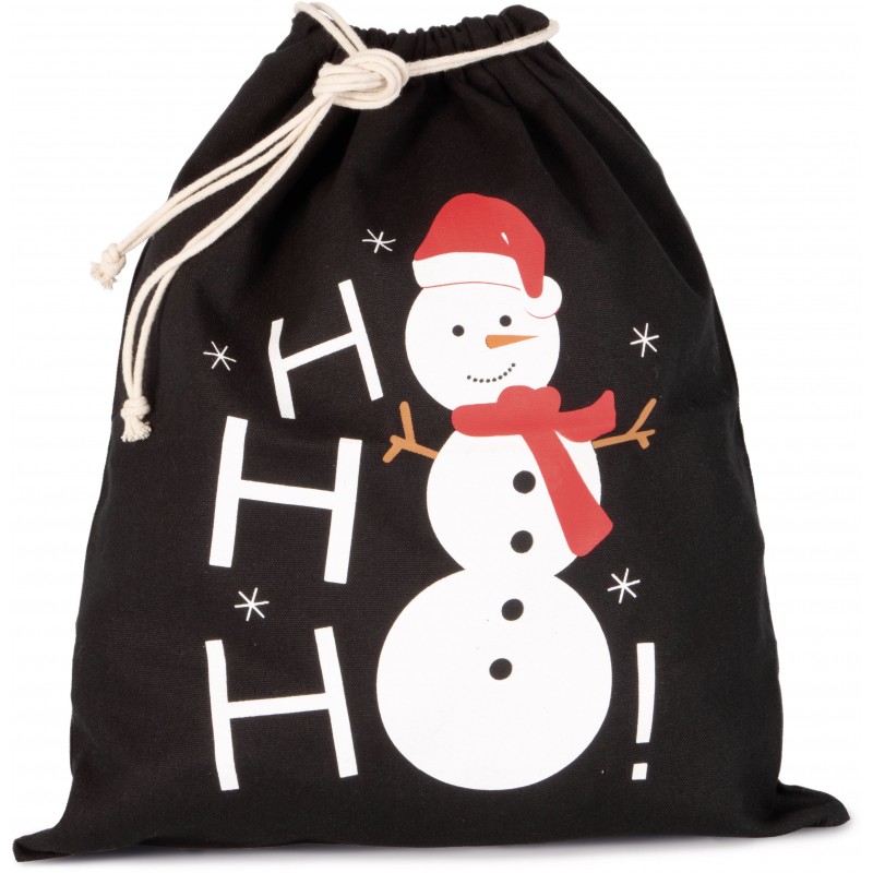 Sac Coton à Cordon Motif Bonhomme De Neige 