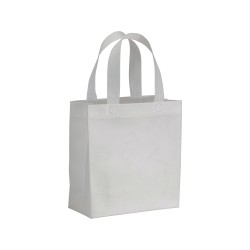 Shopper mini avec soufflet en TNT 80g/m2, anses courtes 