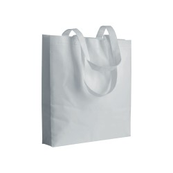 Shopper avec soufflet en TNT 80g/m2 thermosoudé, anses longues 
