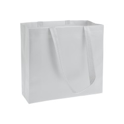 Shopper en TNT laminé, anses longues et soufflet 