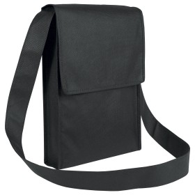 Shopper avec soufflet en TNT 80 g/m2 cousu avec bandoulière 