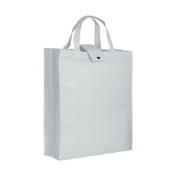Shopper pliable avec soufflet en TNT 80g/m2, manches courtes 
