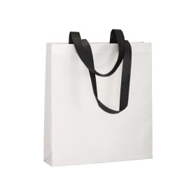 Shopper avec soufflet en TNT 80g/m2 thermosoudé, anses longues 