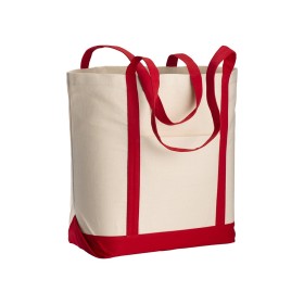Shopper en coton naturel avec soufflet à la base 