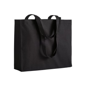Shopper avec soufflet en coton 200 g/m2, anses longues 