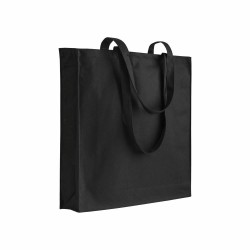 Sac shopping en coton 180 g/m2 avec anses longues et soufflet 