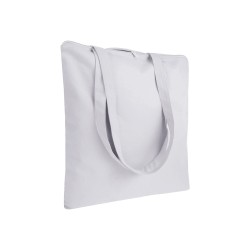 Shopper en coton 220 g/m, anses longues anses longues et fermeture avec zip 