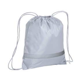Sac à dos en polyester 210T avec bande réfléchissante, fermeture réglable à cordon 