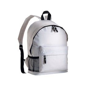 Sac à dos en polyester 600D avec 3 poches, dont une latèrale en filet. Bretelles réglables 