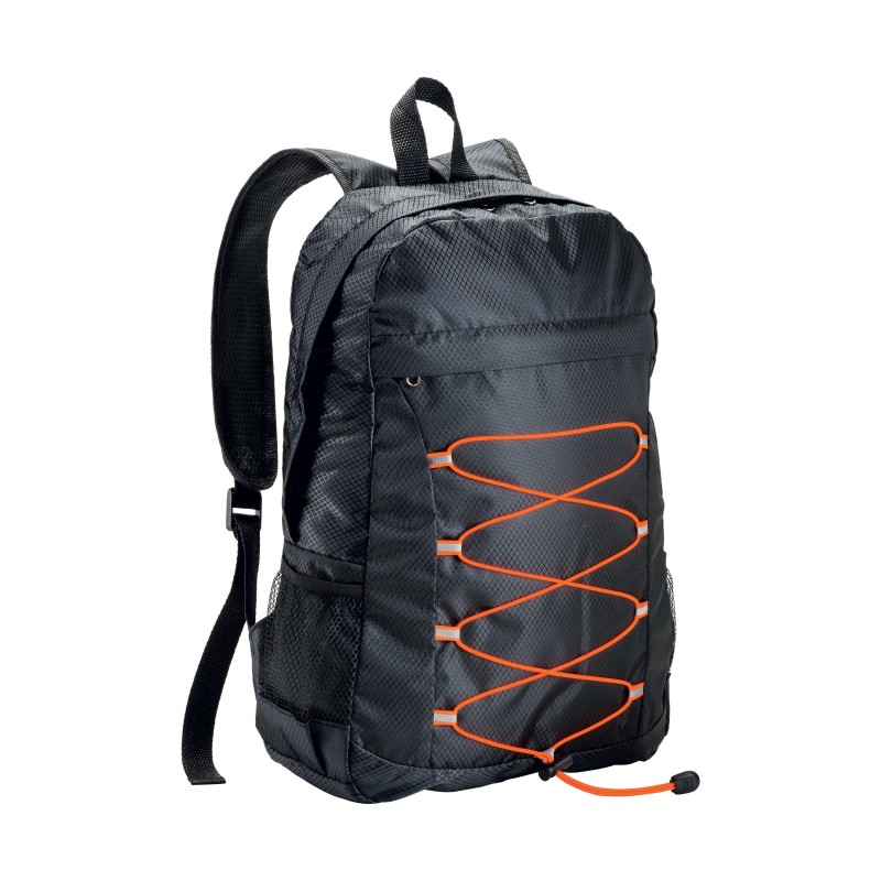 Sac à dos rectrable en polyester 210D RISTROP avec 4 poches dont 2 latérales en filet 