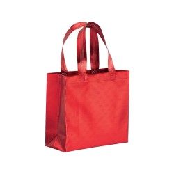 Sac shopper avec soufflet en non tissè laminé thermsoudé, anses courtes 