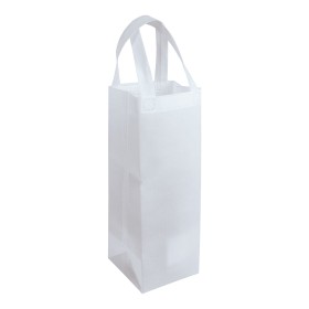 Shopper porte-bouteille en TNT 100g/m2 thermosoudé, anses longues 