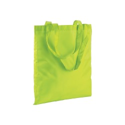 Shopper en polyester 210T couleurs fluo, anses longues 