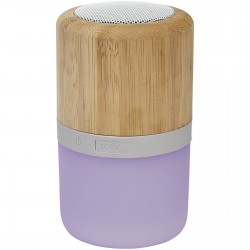 Haut-parleur Bluetooth® Aurea en bambou avec lumière 