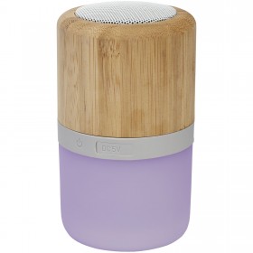 Haut-parleur Bluetooth® Aurea en bambou avec lumière 