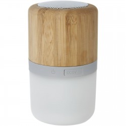 Haut-parleur Bluetooth® Aurea en bambou avec lumière 