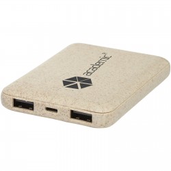 Batterie de secours Asama de 5 000 mAh en paille de blé 