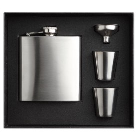 Flacon de poche avec gobelets Slimmy Flask Set 