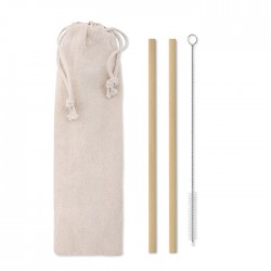 Paille bambou avec brosse. Natural Straw 