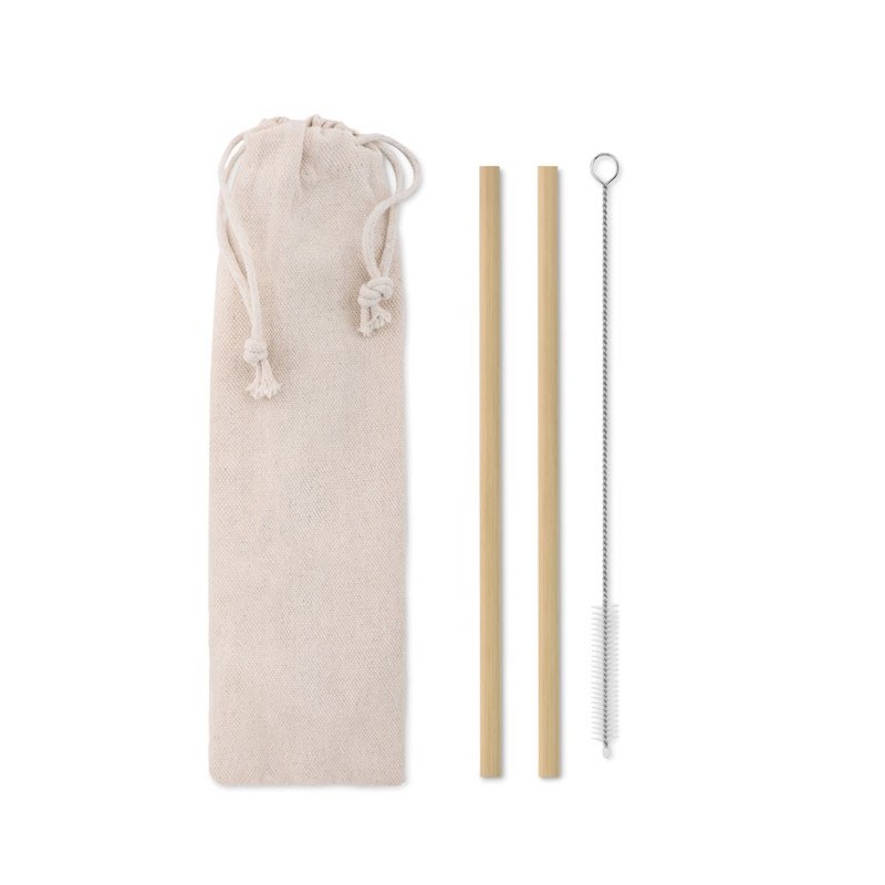 Paille bambou avec brosse. Natural Straw 