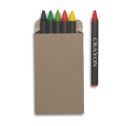 Etui 6 crayons cire Brabo 