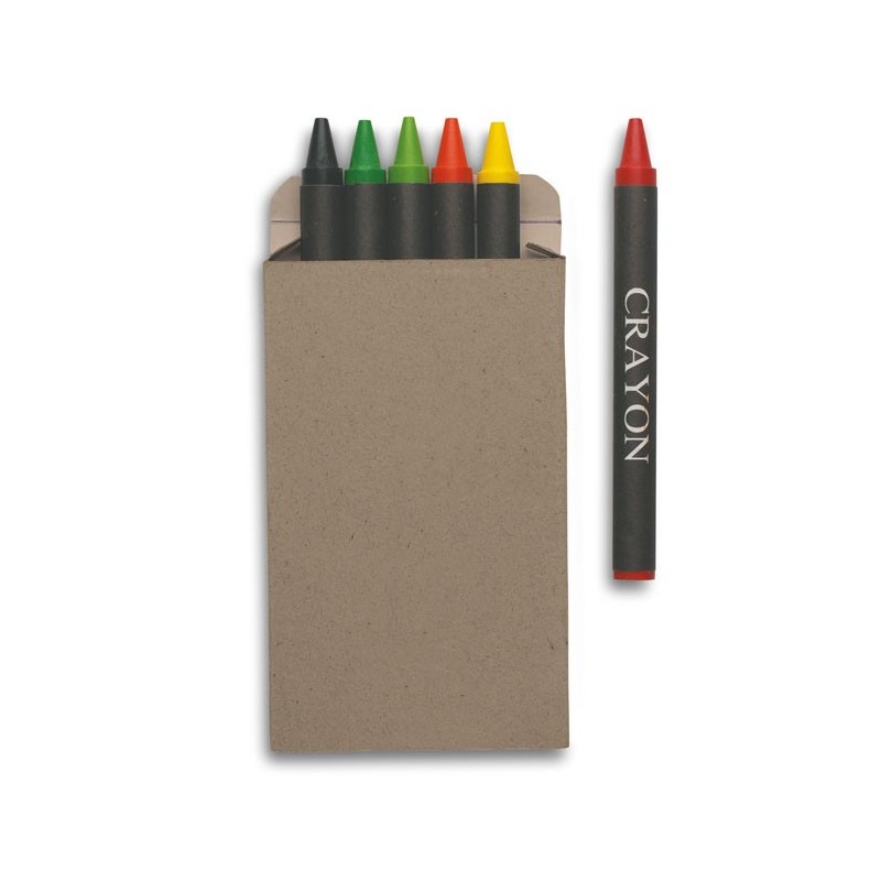 Etui 6 crayons cire Brabo 