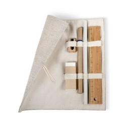 Set d'écriture,pochette coton Ecoset 
