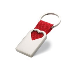 Porte clef coeur en métal Bonheur 