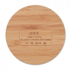 Chargeur sans fil en bambou Rundo 