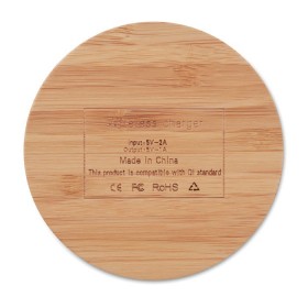 Chargeur sans fil en bambou Rundo 