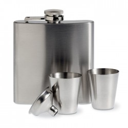 Flacon de poche avec gobelets Slimmy Flask Set 