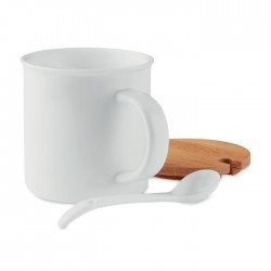 Mug porcelaine avec cuillère Kenya 