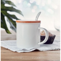 Mug porcelaine avec cuillère Kenya 