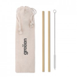 Paille bambou avec brosse. Natural Straw 
